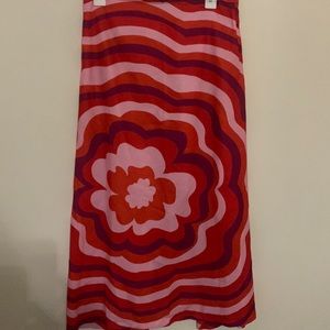Shein Pink & purple flower stripped dress